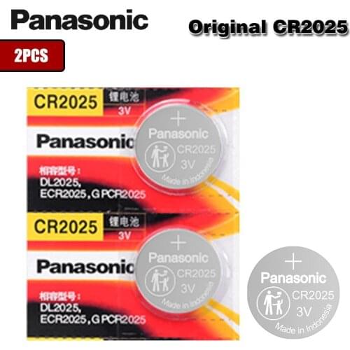 PANASONIC cr2025 2PCS original brand new battery for 3v button cell coin batteries for watch computer cr 2025 For Toys