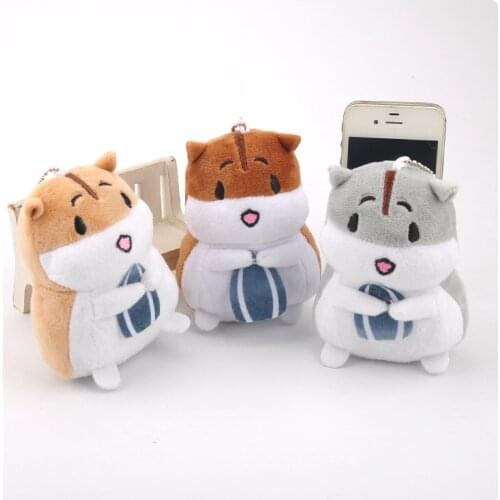 10cm Hamster Holding Melon Seeds Plush Pendant Children Toy Doll Market Clamshell Doll Plush Keychain