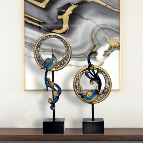 Animal Resin Figurines Miniatures Luxury European Living Room Gifts Figurines Miniatures Desk Decoratie Decoration Crafts DG50FM