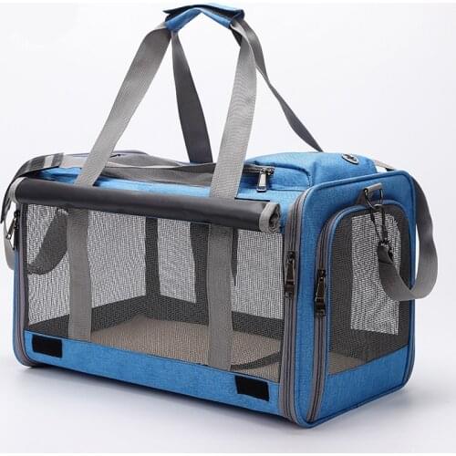 Portable Pet Trolley Case Detachable Cat Carrier Bag Breathable Foldable Large Capacity Pet Puppy Travel Bag Breathable Mesh Bag