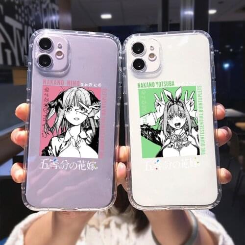 The Quintessential Quintuplets Clear Phone Case For iPhone 12 11 Pro MAX XR X XS SE20 7 8 6Plus Japan Anime Soft TPU Cover Shell