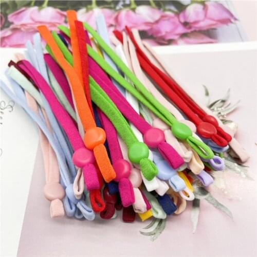 Adjustable Mask Sewing Elastic Band Cord With Buckle Stretchy Mask Earloop Lanyard Earmuff Rope DIY Making Supplies 5/20/50pcs