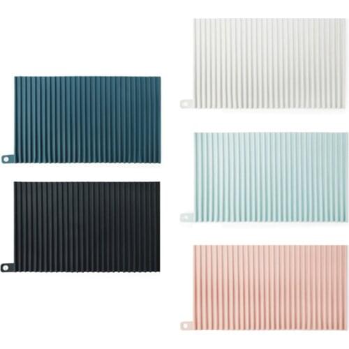 Silicone Dishes Drying Mat for Kitchen Non Slip Multipurpose Heat Resistant Countertop Protection Pad Household 7x12x0.5inch LBS