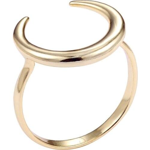 DARK DIAMOND-horn ring in 925 Sterling Silver Rhodium plated or 18K gold plated