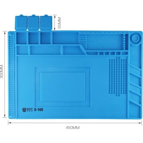 Heat-Resistant Pad Soft Silicone Heat Gun BGA Soldering Station Repair Insulation Pad Insulator Maintenance Platform Desk Mat