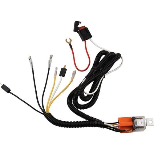 Universal 12V Horn Cable Relay For Grille Mount Blast Tone Horns Motorcycle Horn Wire Wiring Harness Kit Car Truck