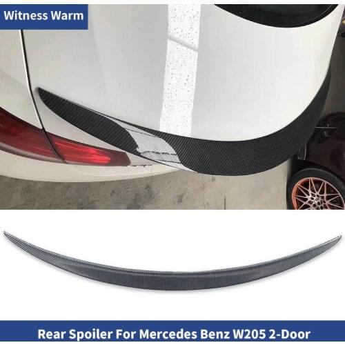 W205 AMG style Carbon Fiber Rear Wings Trunk Lip Spoiler For Mercedes Benz C Class 2 door C180 C200 C260 car styling 2014-2019