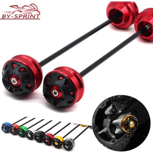 For 620 695 696 795 800 821 900 749 999 Motorcycle Front & Rear Axle Fork Wheel Protector Crash Sliders Cap Pad