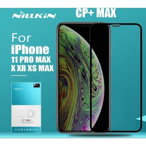 For iPhone 11 Pro Max Glass Nillkin 3D CP+ Max Full Cover Tempered Glass Screen Protector for iPhone XS Max XR X 8 7 Plus Glass
