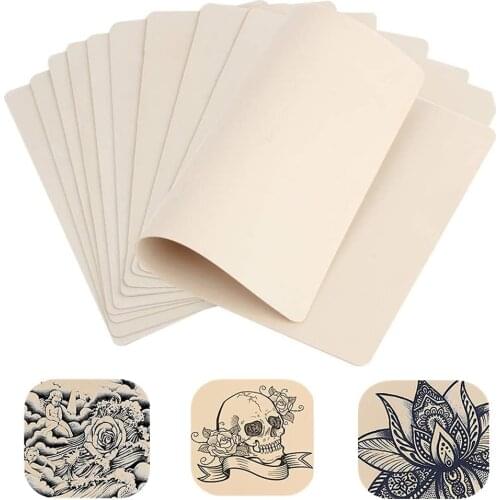 10pcs/lot Permanent Makeup Tattoo Practice Skins Blank Tattoo Practice Fake Skins Best Quality Double Sided For Beginner Artists