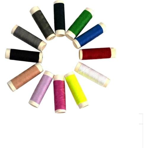 12 Colors/set Sewing Knitting Thread Reel for Hand Stitching Machine Sewing Polyester Embroidery Craft DIY Sewing Accessory C