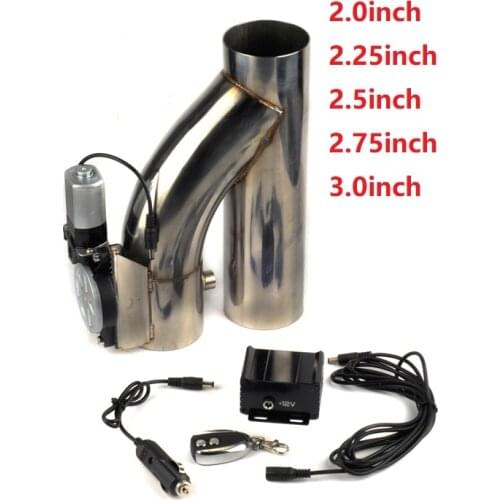 2 2.25 2.5 2.75 3 inch SS304 Headers Y Pipe Electric Valve Exhaust Tip Catback Cutout Kit With Remote Control Car Muffler