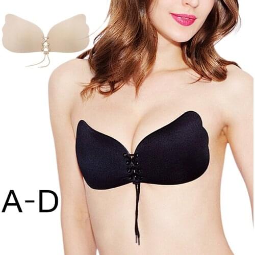 2021 Women Push Up Bras Self Adhesive Silicone Strapless Invisible Bra Reusable Sticky Breast Lift Up Tape Kawaii Bra Pads