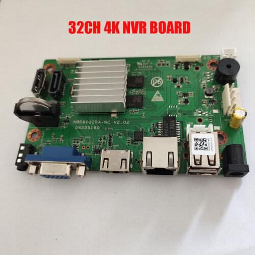 Free shipping 32CH 1080P 25ch 5mp 8ch 4K H.265 NVR Board Onvif Max 6TB 2* SATA interface
