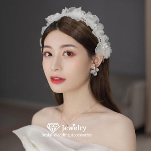 CC Hairbands Wedding Accessory for Women Bridal Headdress Engagement Hair Ornaments Luxury Jewelry 100% Handmade Headpiece AN163