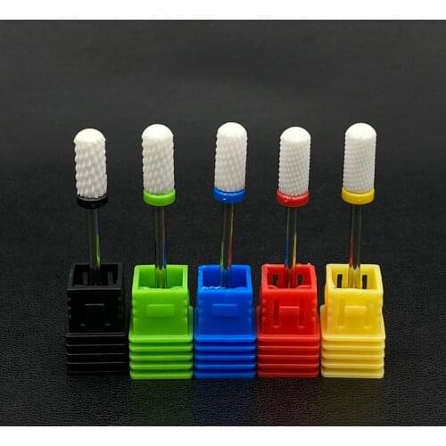 Ceramic Nail Drill Bit Electric Nail Milling Cutter for Manicure Pedicure Remove Nail Polish Dental Ceramic Burs
