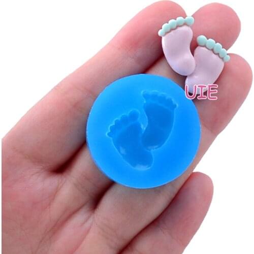 FYL575U 21.7mm x 21.0mm Footed Silicone Mold Fondant Cake Decoration Candy Resin Clay Earrings Necklace Craft Soap Candle