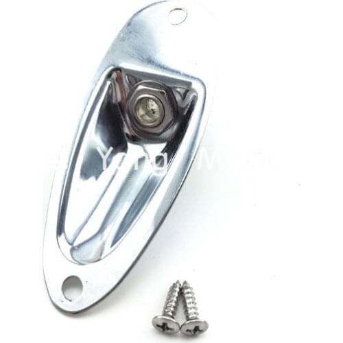 Niko Chrome Electric Guitar Output Jack Socket Plate & 2 Screws For Fender Strat Electric Guitar Free Shipping Wholesale