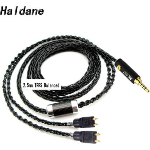 Haldane 3.5/2.5/4.4mm/4pin XLR Balanced 8core Silver Plated Headphone Upgrade Cable for MH-NH205 FitEar MH334 MH335DW togo334