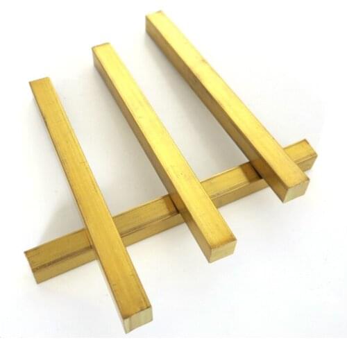 Brass Cu Bar 8x8x100mm DIY Material for Model Part Accessories DIY Car Frame Metal Bar for Construction Connector Machine Parts