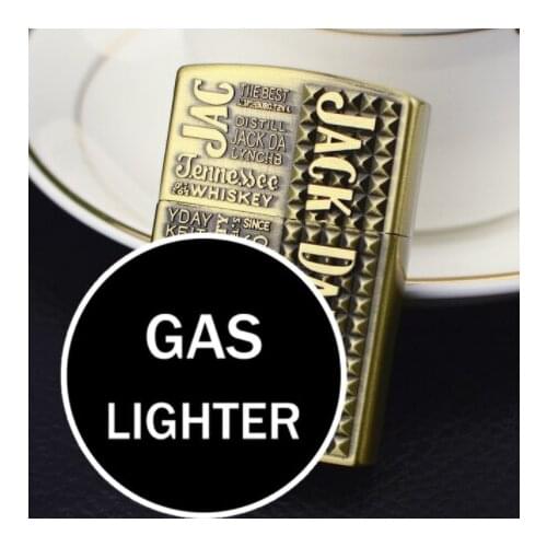 Metal Gas Lighter Classic Letter Wine Barrel Pattern Outside Tool Kitchen Accessories Smoker Collection Inflatable Lighter