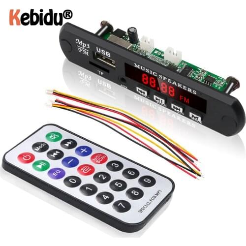 MP3 WMA WAV Decoder Board Without Bluetooth MP3 Player Car Audio USB TF FM Radio Module 5V 12V With Remote Control For Car