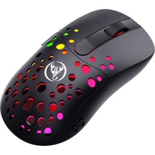 R58A Mechanical Gaming Mice Dual-Mode USB Luminous Light Mouse 1000DPI Adjustable Optical Gamer Mouse for PC Computer Game