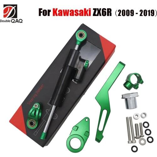 NC Adjustable Motorcycles Steering Damper Stabilizer Mounting Brackets Kits For Kawasaki ZX6R 2009 - 2019