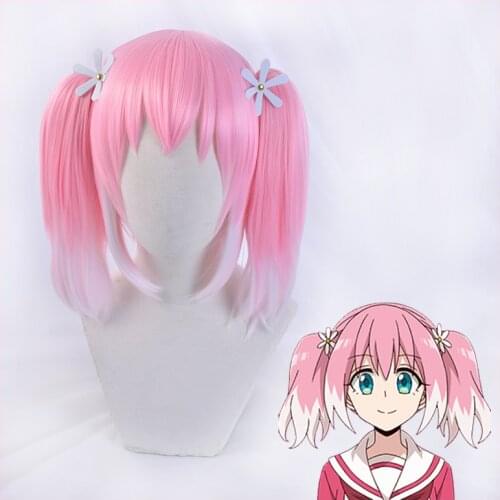 Hiiragi Nana Wig Munou na Nana Cosplay Gradual Pink Twin Ponytails Talentless Nana Synthetic Hair Role Play