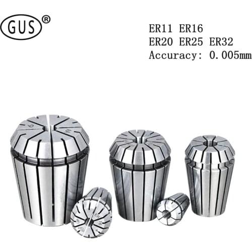 1pcs ER11 ER16 ER20 ER25 ER32 ER Precision spring collet chuck 0.005mm CNC milling tool holder Engraving machine spindle motor