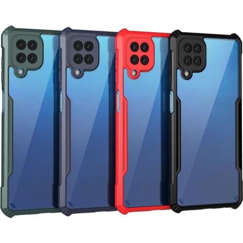 Luxury Shockproof Frame Clear Phone Case For Samsung Galaxy A12 A22 A 12 12A SamsungA12 ALens Full Protective Transparent Cover