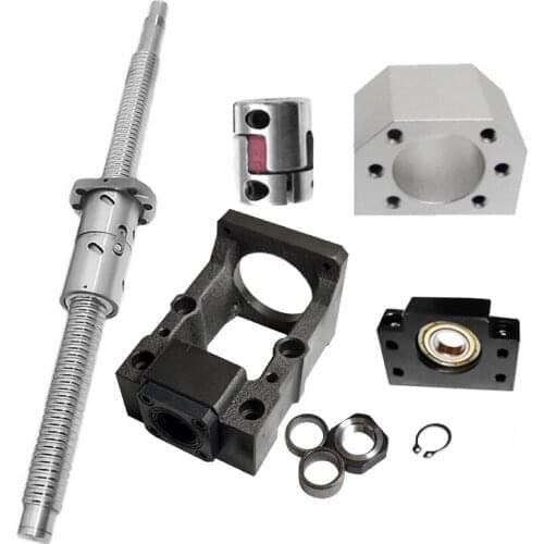 1PC Ball Screw DFU3205 3210 Double Nut Set Linear Guide Rail Stepper Servo Motor One Seat Module Complete Set End Processing