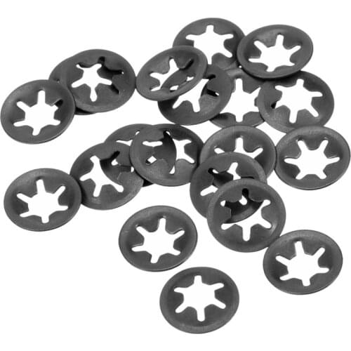 Uxcell 20PCS/lot M5 M6 65Mn Metal Steel Internal Tooth Starlock Washer Anti-corrosion Flat Shaft Fastener Hardware Gasket
