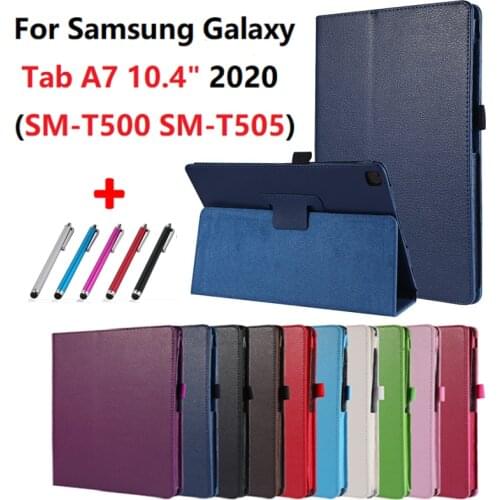 For Samsung Galaxy Tab A7 2020 10.4 SM-T500 T505 Case Flip Folding Cover Funda Para Tablet for Samsung Tab A7 A 7 10 4 Caqa +Pen