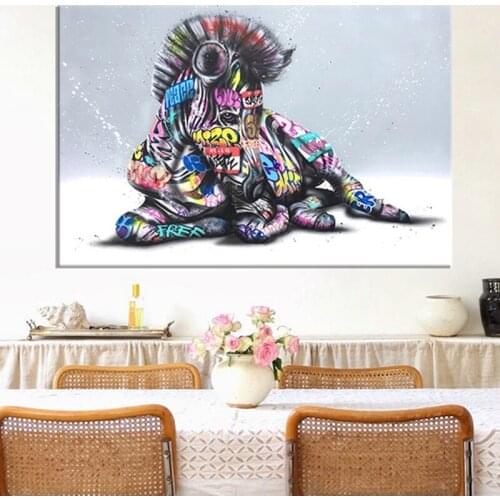 Modern Colorful Graffiti Horse Canvas Painting Animals Posters and Prints Cuadros Wall Pictures for Living Room Home Decoration
