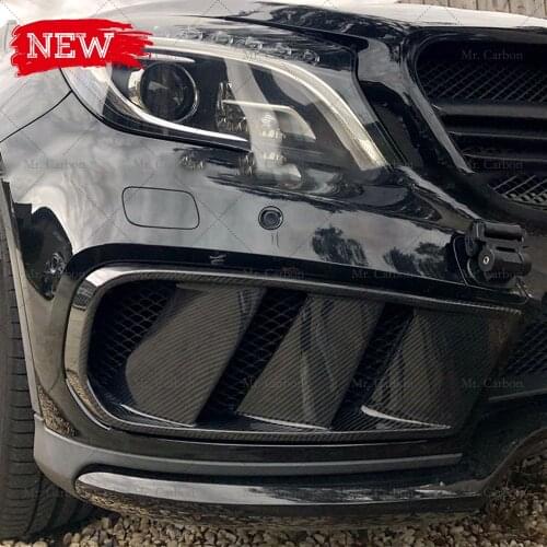 FOR BENZ GLA 45 260 2014-2016 BS STYLE CARBON FIBER FRONT BUMPER VENTS TUNING PART GLA CARBON FOG LIGHT AIR INTAKE COVER CANARD