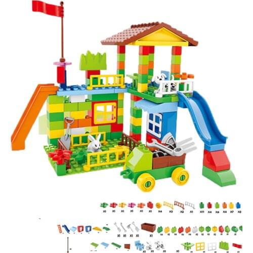 Large particle building blocks Environmental protection material Childrens building blocks Educational Toys 113 pcs 226 pcs