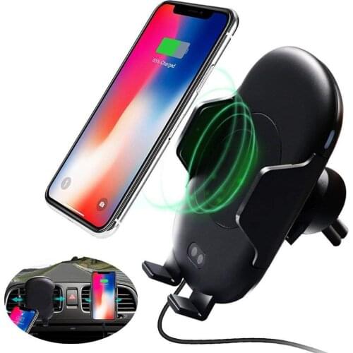 VNSTRIP Auto-sensing Car Mount Qi Wireless Charger For iPhone X 8 8 Plus fast Charging Pad Car Holder Stand For Samsung S9 S8