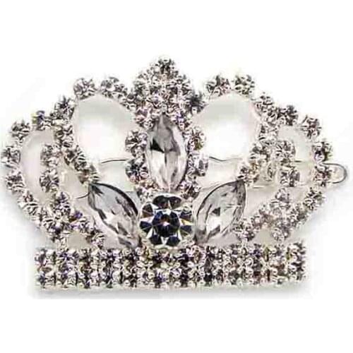 New rhinestone tiara crown charm fashion hair clip barrette ornament jewelry accessories 6pcs x