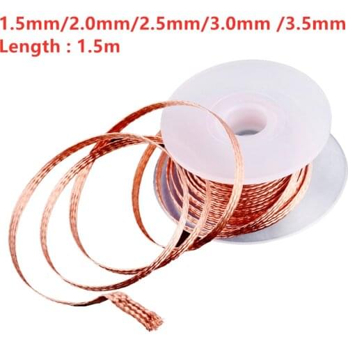 1.5/2.0/2.5/3.0/3.5mm Desoldering Braid Welding Solder Remover 1.5M Wick Wire Lead Cord Welding Tin Cleaning Belt Repair Tool