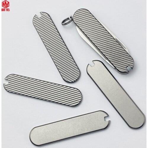 1 Set Suitable For 58mm Vickers Swiss Army Knife Titanium Alloy Patch Handle Non-Slip Decorations
