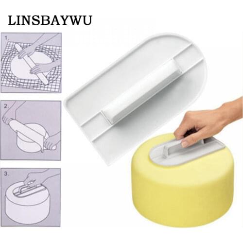 1PCS Cake Smoother Polisher Tools Decorating Icing Fondant Cake Decorating Sugar Craft Sugarcraft Icing Mold Plastic White F4F49