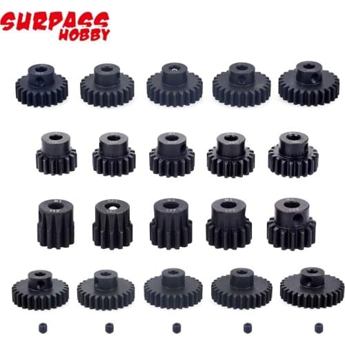 2pcs/lot Surpass Hobby M1 11T-30T 5.0mm Shaft Steel Pinion Gear Compatible With 5.0 Motor For 1/10 Rc Model Car Truck Buggy HSP