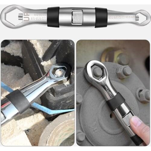 23 in 1 Double End Adjustable Universal Wrench Multifunctional Flexible 7-19mm Torx Pocket Spanner DIY Repair Tools for Bicycle