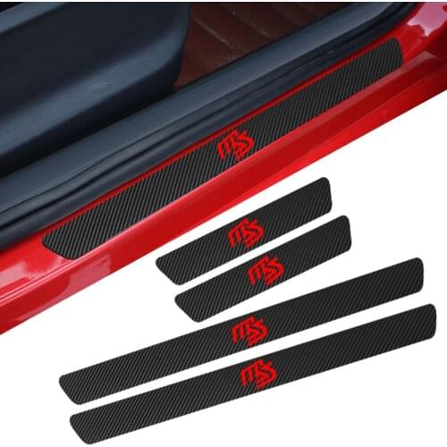 4PCS Waterproof Carbon Fiber Sticker Protective for mazda MS mazda 2 mazda 3 mazda 6 M5 cx 5 Car accessories Automobiles