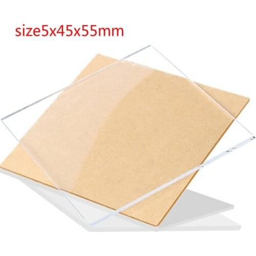 6 pieces in a package, 5mm thick acrylic plate, transparent plexiglass plate 45x55mm, laser precision cutting
