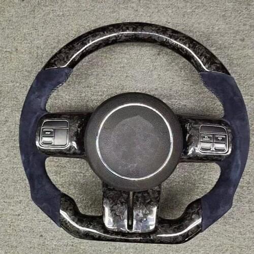 Alcantara Forge Real Carbon Fiber LED racing steering wheel compatible For JEEP Wrangler