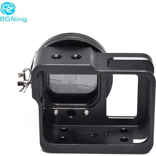 BGNing Housing Shell CNC Aluminum Alloy Protective Cage with 52mm UV Lens Filter for GoPro HERO 8 Action Camera Accessories