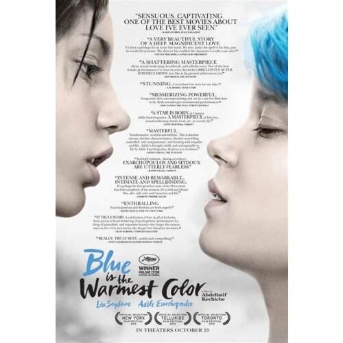 More style Blue is the Warmest Color Movie Art Film Print Silk Poster Home Wall Decor 24x36inch