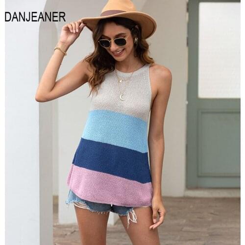 Женские трикотажные майки DANJEANER China At AliExpress